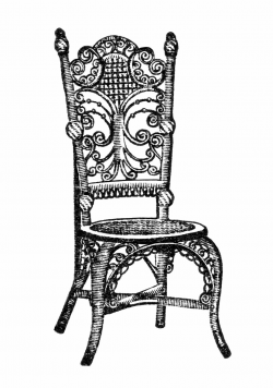 vintage chair clipart, old fashioned parlor chair, antique ...
