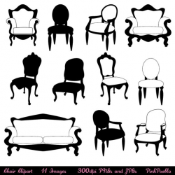 Chair Clip Art Clipart, Chair Silhouettes, Furniture Clip ...