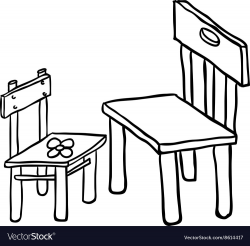 Simple black and white chairs