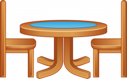 Furniture clipart table chair, Furniture table chair ...