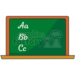 ABC\'s on a chalkboard clipart. Royalty-free clipart # 383483