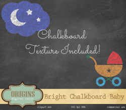 Chalkboard Baby Shower Clipart