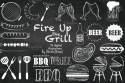 Chalk clipart bbq, Chalk bbq Transparent FREE for download ...