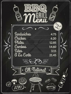 Grill Menu Chalkboard - Download Free Vectors, Clipart ...