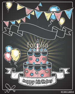 Chalkboard clipart happy birthday, Picture #169672 ...