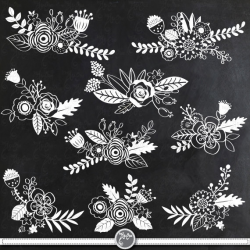 Chalkboard Wedding Clipart \