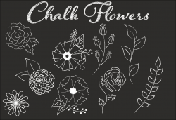Chalkboard clipart floral, Chalkboard floral Transparent ...