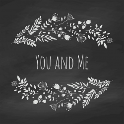 Wedding invitation Chalk Flower Blackboard, Chalkboard, you ...