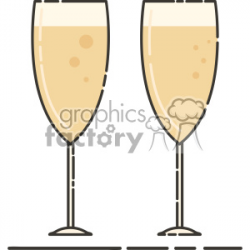 champagne glasses vector flat icon design . Royalty-free icon # 403183