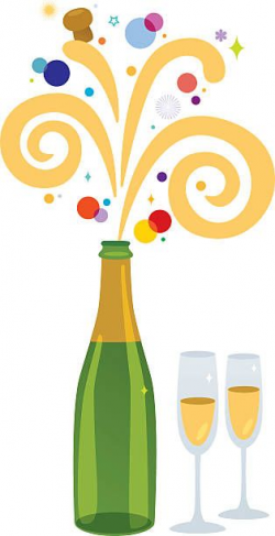 Champagne Bottle Popping Clip Art | Clip art, Art, Best ...