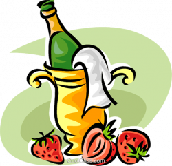 Strawberries and champagne Royalty Free Vector Clip Art ...