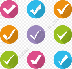 9 Color Checkmark Icon Vector, Checkmark Icon, Checkmark ...