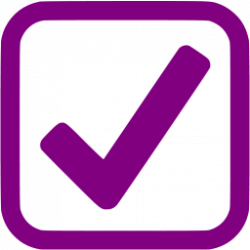 Purple checked checkbox icon - Free purple check mark icons