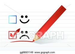 EPS Vector - Sad face check mark illustration design. Stock ...