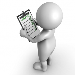 3D Man With Checklist For Production Goals Stock Photo ...