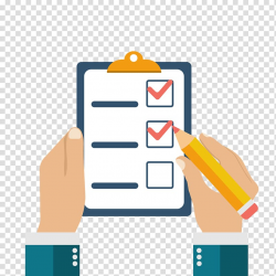 Person holding pencil illustration, Questionnaire Checklist ...