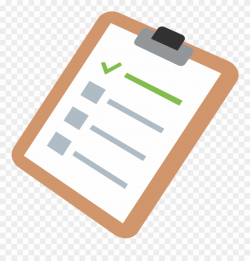Clipboard Clipart Checklist Template - Clipboard Emoji - Png ...