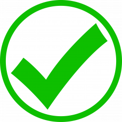 Green Check Mark in Circle - Free Clip Art