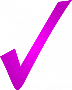 Pink Gradient Check Mark Clip Art at Clker.com - vector clip ...