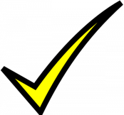 Check Mark- Yellow Clip Art at Clker.com - vector clip art ...