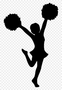 Clip Free Library Cheerleading Clipart Black And White - Cheer Pom ...