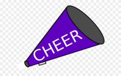 Cheerleader Clipart Megaphone - Purple And Gold Cheerleader - Png ...