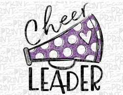 cheer leader purple glitter *Printable PNG | Watercolor ...