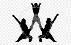 Stunt Clipart Cheerleading Pyramid - Transparent Background ...