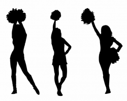 Cheerleading cheerleader silhouette clipart - Clipartix