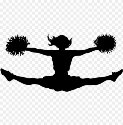 cheer stunts silhouette at getdrawings - cheerleading toe touch ...