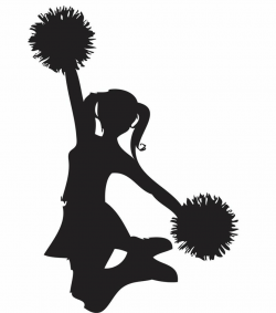 cheerleader clip art black and white | Black Cheerleader Clip Art ...