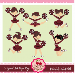 Cheerleader clipart maroon, Cheerleader maroon Transparent FREE for ...