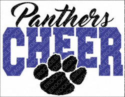 Panthers Cheer SVG, DXF, EPS, Digital Cut File for Cameo and Cricut ...