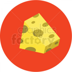 cheese vector flat icon clipart with circle background . Royalty-free icon  # 406719