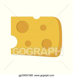 Vector Stock - Cheese slice icon in flat design. Stock Clip ...