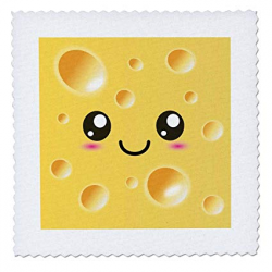 Amazon.com: 3dRose Cute Kawaii Happy Yellow Swiss Cheese ...