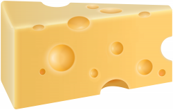 Single Slice Swiss Cheese PNG Image - Best WEB Clipart