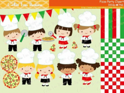 Chef Clipart, Pizza Party Clipart, Little Chef Clip art and ...