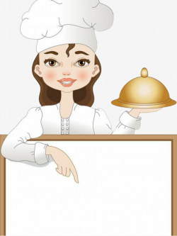 Cartoon Creative Female Chef, Cartoon Clipart, Chef Clipart ...