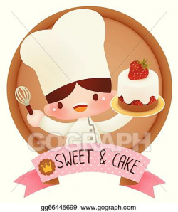 Vector Art - Cute cartoon chef. Clipart Drawing gg66445699 ...