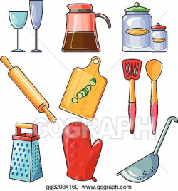 Vector Art - Cooking tools and kitchenware equipment ...