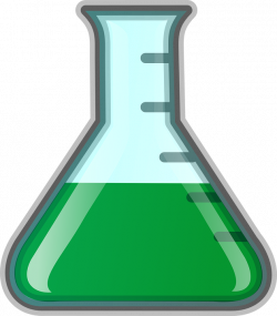 Flask, Erlenmeyer Flask, Green, Science | Clip art, Science ...