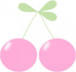 Pink Cherries Clip Art - Pink Cherries Image
