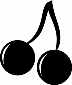 Black Cherries Silhouette - Free Clip Art