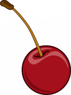 Cherry With Stem Clip Art - Clip Art Library