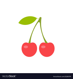 Red cherry two cherries