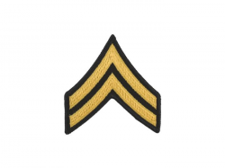 ARMY CHEVRON CORPORAL GLD/BLU LARGE