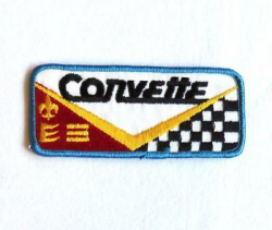 VINTAGE PATCH 80\'S Corvette LOGO Flags Chevron CHEVROLET ...
