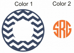 Chevron Circle Monogram Car Decal by Alphabet Garden Designs ...