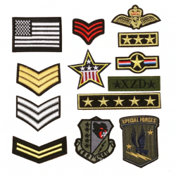 US $0.79 20% OFF|Embroidered Sargent Chevron Patch Military Army Soldier  Rank Insignia Badge Applique Stripes Stars Badge Patches for Jean Jacket-in  ...